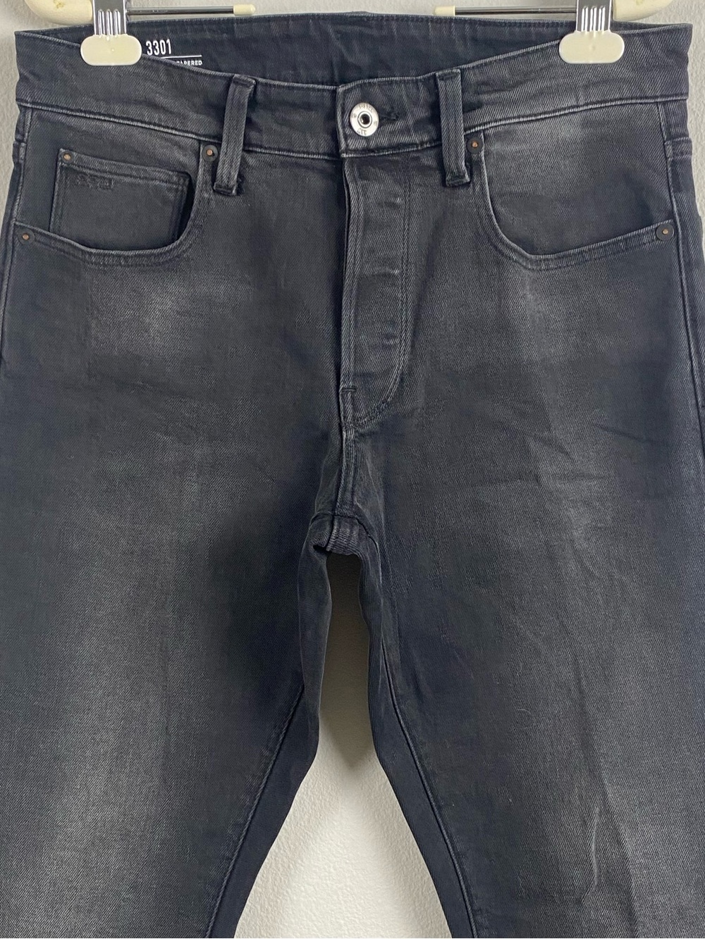 G-Star Raw 3301 Straight Tapered Jean | Black/Gray Wash - Picture 3 of 16